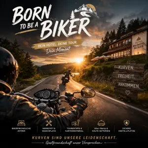 Arrangement Born to be a Biker im Waldhotel B&auml;chlein